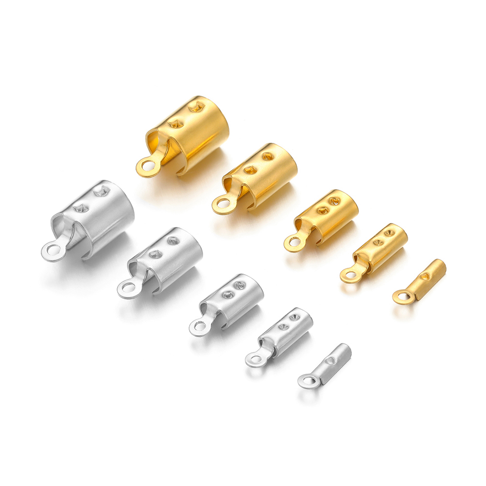 50pcs 스테인레스 스틸 고품질 크림프 엔드 비즈 모 - Jewelry Making Ideas 리뷰 및 가격