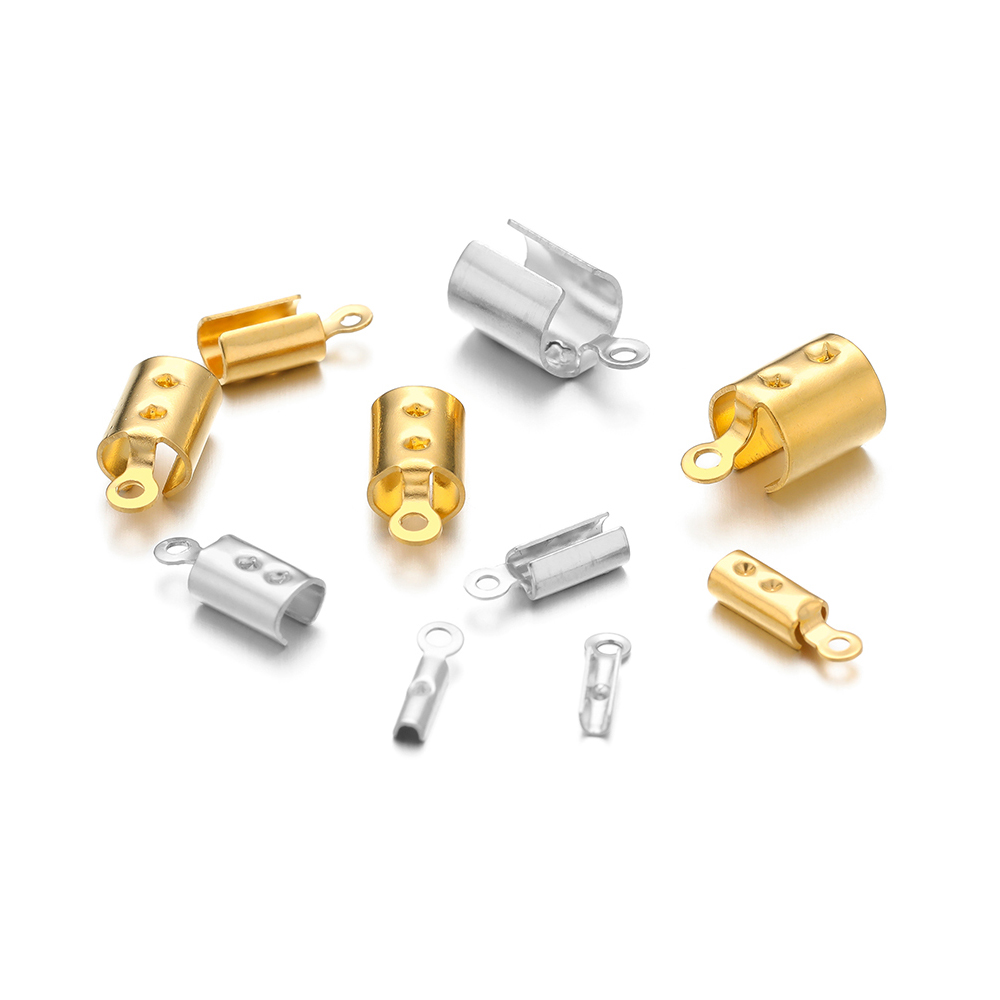 50pcs 스테인레스 스틸 고품질 크림프 엔드 비즈 모 - Jewelry Making Ideas 리뷰 및 가격