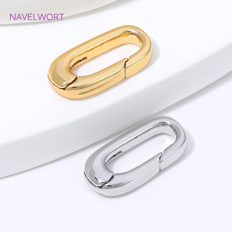 1/2/4개 18K 금도금 타원형 스프링 클래스프, 쥬 - Jewelry Making Gold 리뷰 및 가격