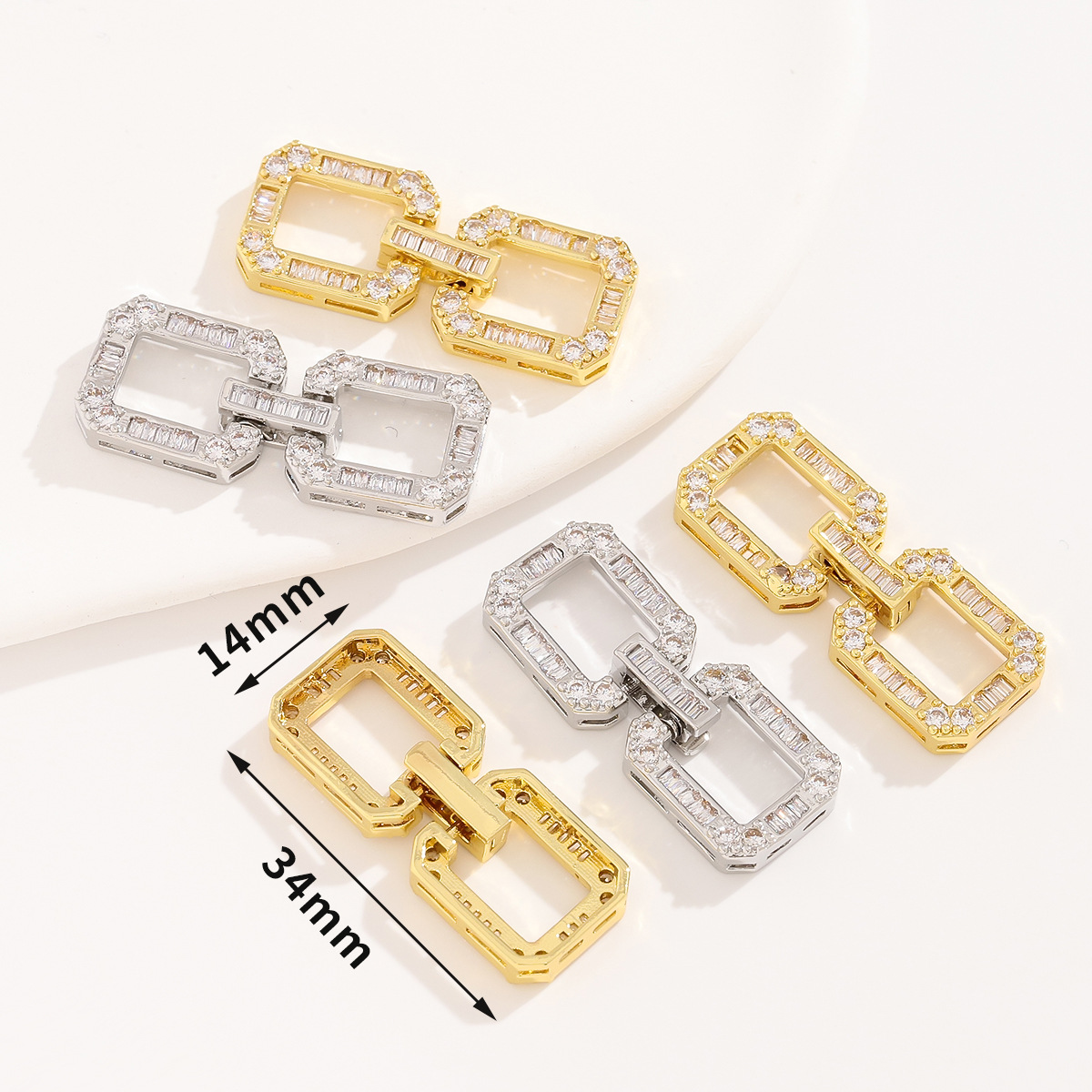 주야 18K 금도금 장식용 섹터 패스너 커넥터 잠금 클 - Jewelry Making Ideas 리뷰 및 가격