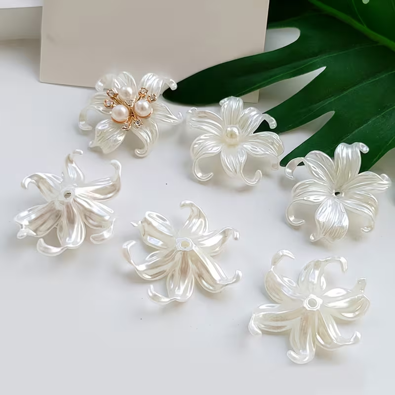 20pcs 화이트 빅 아이리스 플라워 비즈 쥬얼리 만들 - Jewelry Making For Adults 리뷰 및 가격