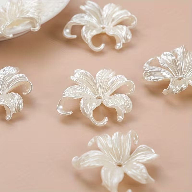 20pcs 화이트 빅 아이리스 플라워 비즈 쥬얼리 만들 - Jewelry Making For Adults 리뷰 및 가격