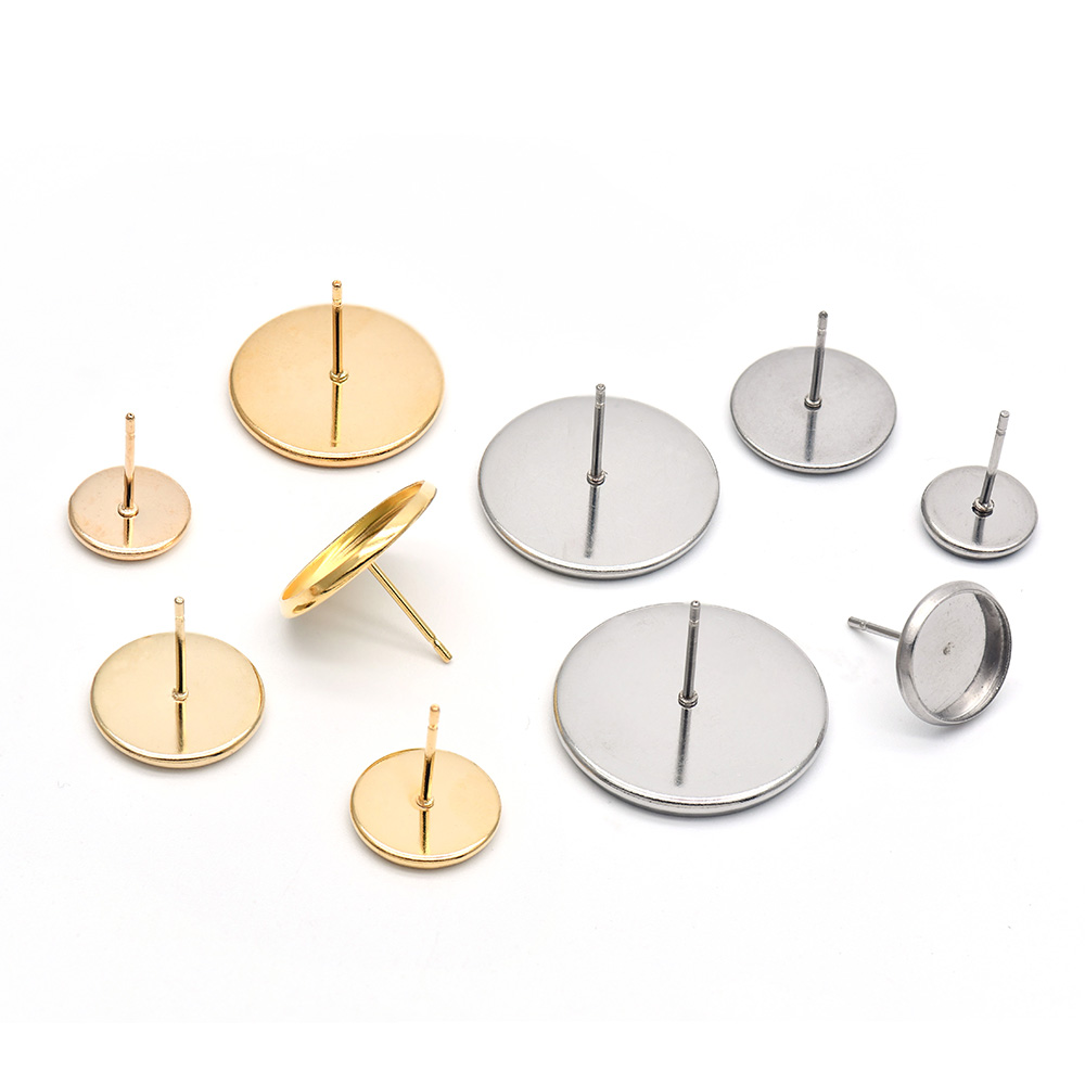 10개 316 스테인리스 스틸 블랭크 귀걸이 스터드 포 - Jewelry Making Tray 리뷰 및 가격