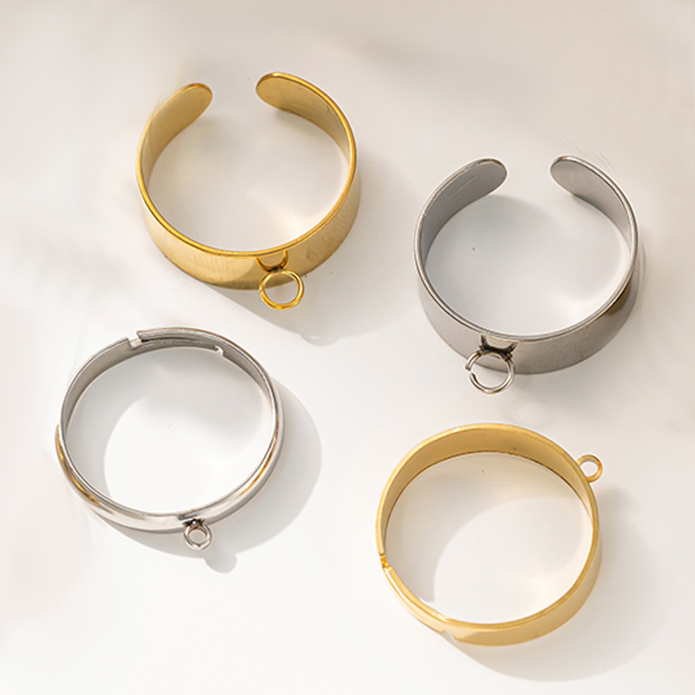 5 개/몫 스테인레스 스틸 골드 컬러 오픈 조절 반지  - Jewelry Making For Adults 리뷰 및 가격