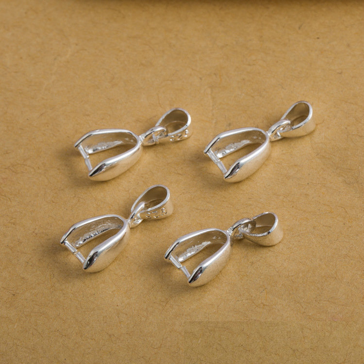 10Pcs 925 스털링 실버 도금 구리 펜던트 핀치  - Jewelry Making Silver 리뷰 및 가격
