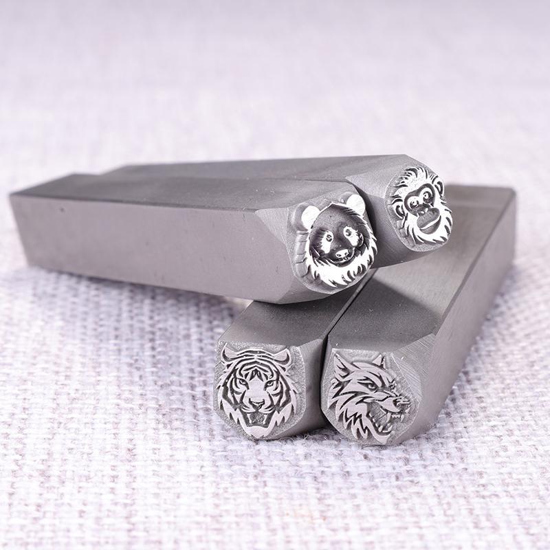 동물 머리 모양 스틸 스탬프 펀치, 사자/늑대 무늬 각 - Jewelry Making Jig 리뷰 및 가격