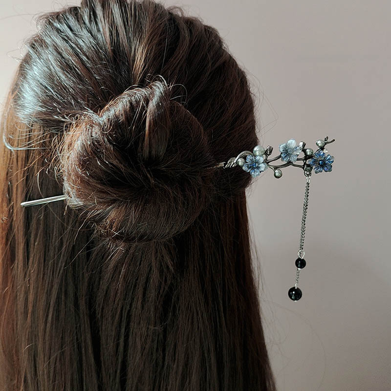 클래식 헤어 스틱 젓가락 잉크 컬러 꽃 금속 프린지 헤 - Jewelry Making For Adults 리뷰 및 가격