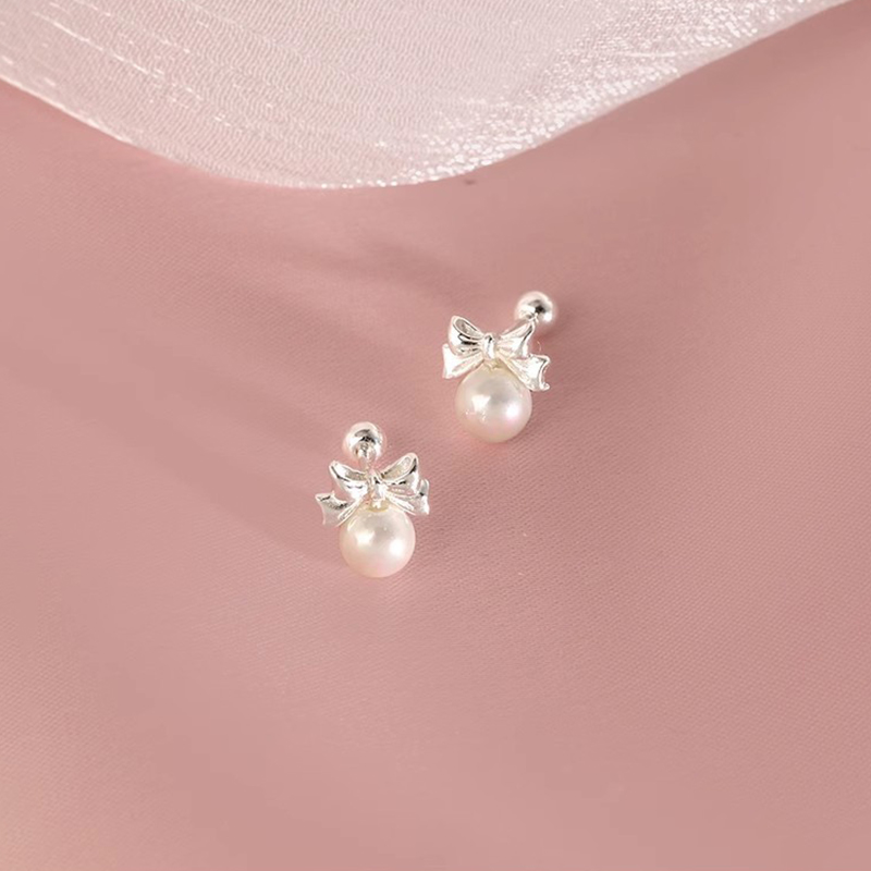 여성을위한 925 실버 바늘 인공 진주 Bowknot  - Beading Needle Fine 리뷰 및 가격