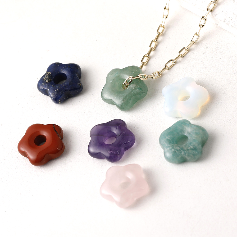 1 조각 15mm 크리스탈 원석 스트레이트 홀 플라워  - Jewelry Making Raw Materials 리뷰 및 가격