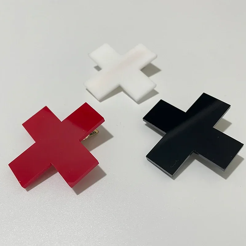 Y2K 레드 크로스 헤어 클립, 펑크 고딕 힙합 참,  - Jewelry Making For Adults 리뷰 및 가격